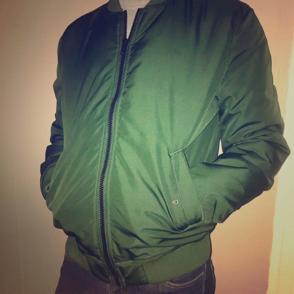 Urban Outfitters Medium Green Bomber Jacket